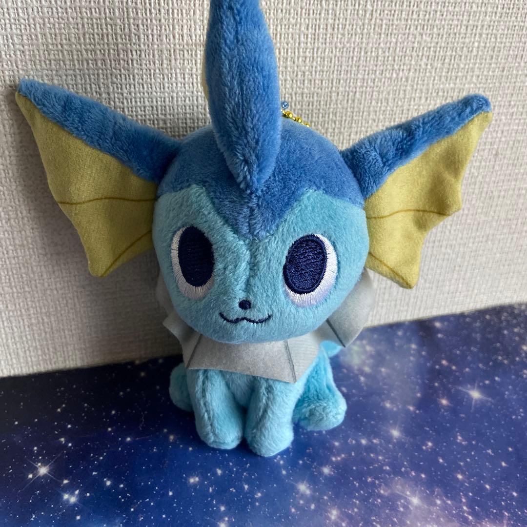 ポケモンセンター限定　ポケモンタイム　シャワーズぬいぐるみマスコット　タグ付き カラビナ付きマスコット シャワーズ ｜【公式】ポケモンセンターオンライン