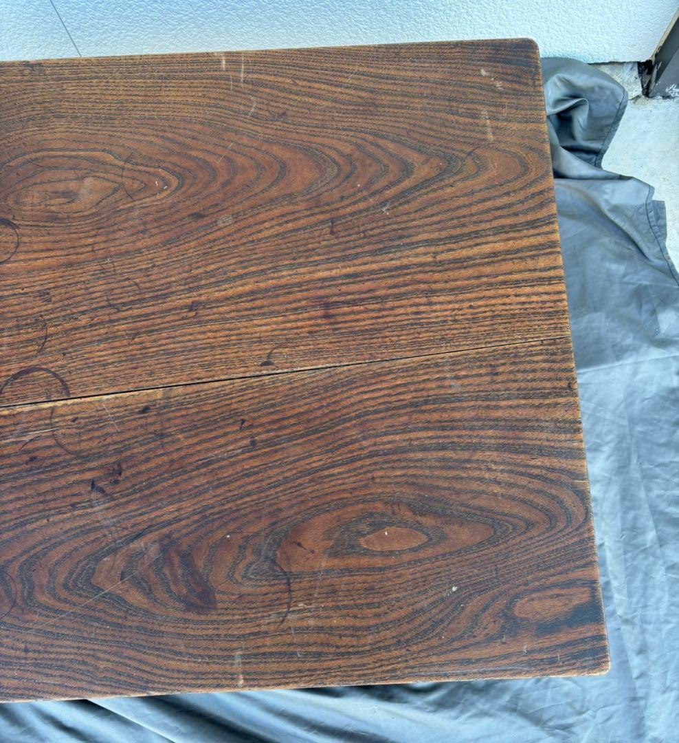 Cy47 和製アンティーク 木製 テーブル ローテーブル ろくろ脚 古道具