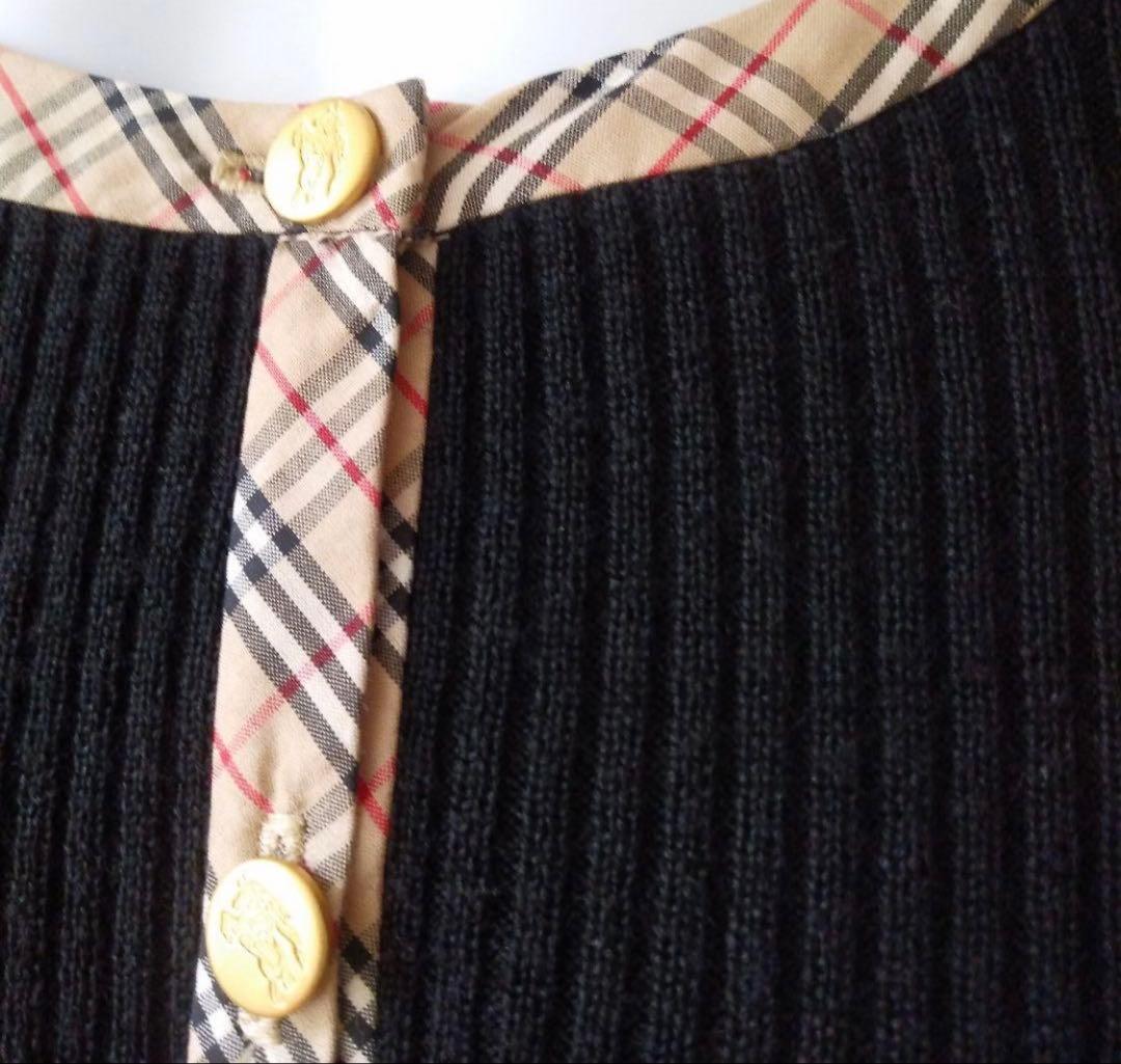レア BURBERRYS バーバリー カーディガン ブラック ノバチェック バーバリー ブラックレーベル ノバチェック カーディガン 黒 M - メルカリ