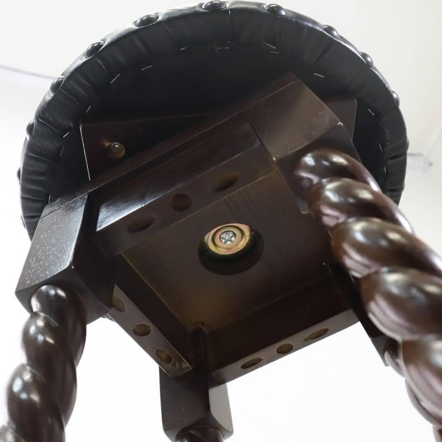 イタリア製 座面回転 バースツール ツイストレッグ アンティーク調