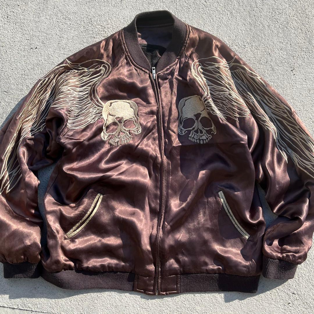 Back Street Crawler ボーン 骨 スカル クラウン スカジャン - メルカリ