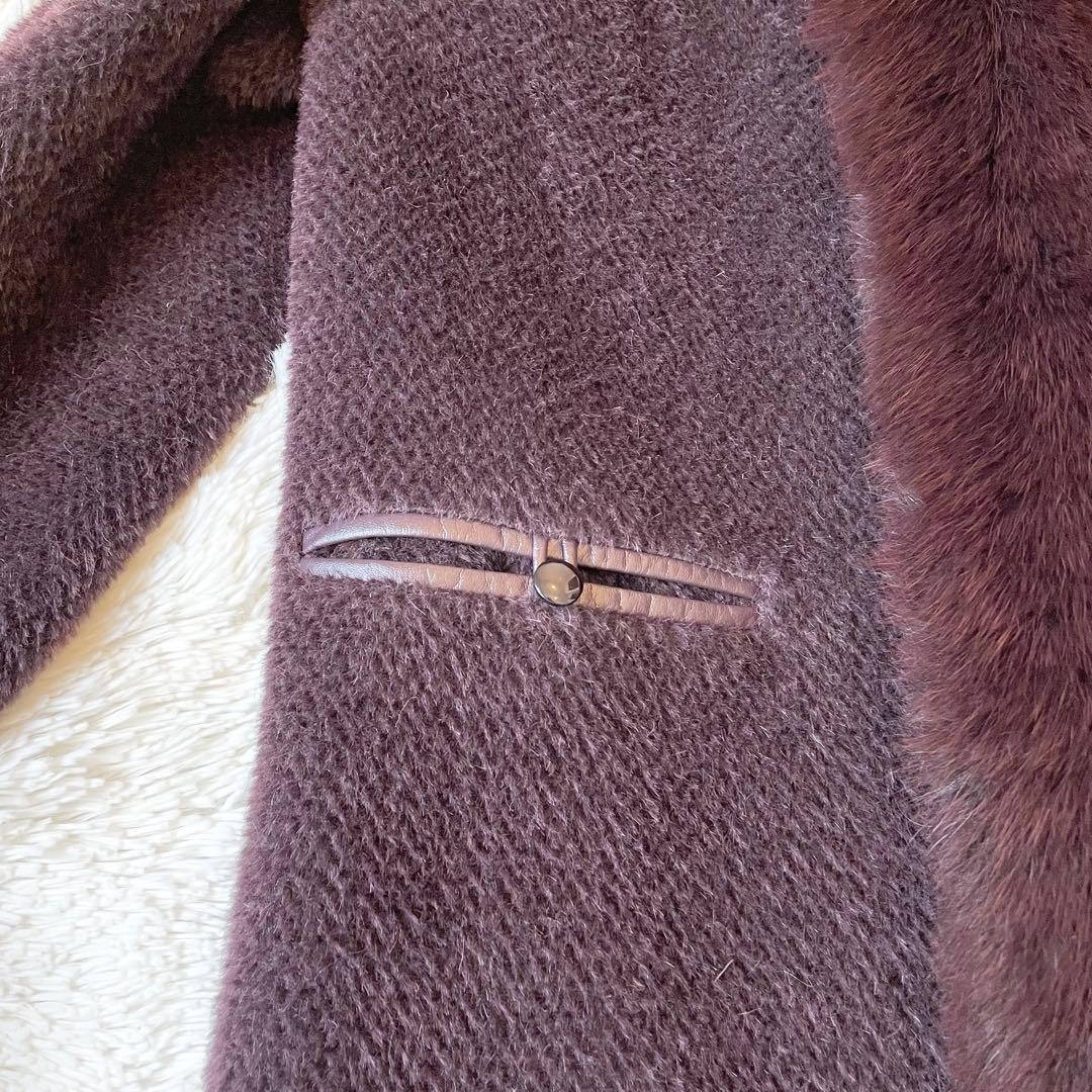 美品✨ベビーラム ウールコート フォックスファー イタリア製生地 日本