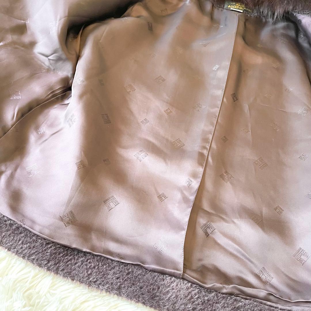 美品✨ベビーラム ウールコート フォックスファー イタリア製生地 日本