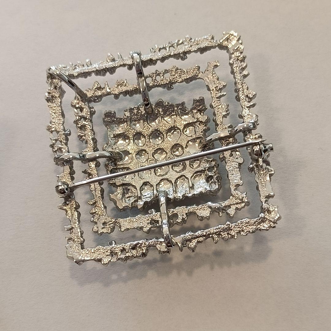 田崎真珠 TASAKI タサキ パール ブローチ コサージュ スクエア