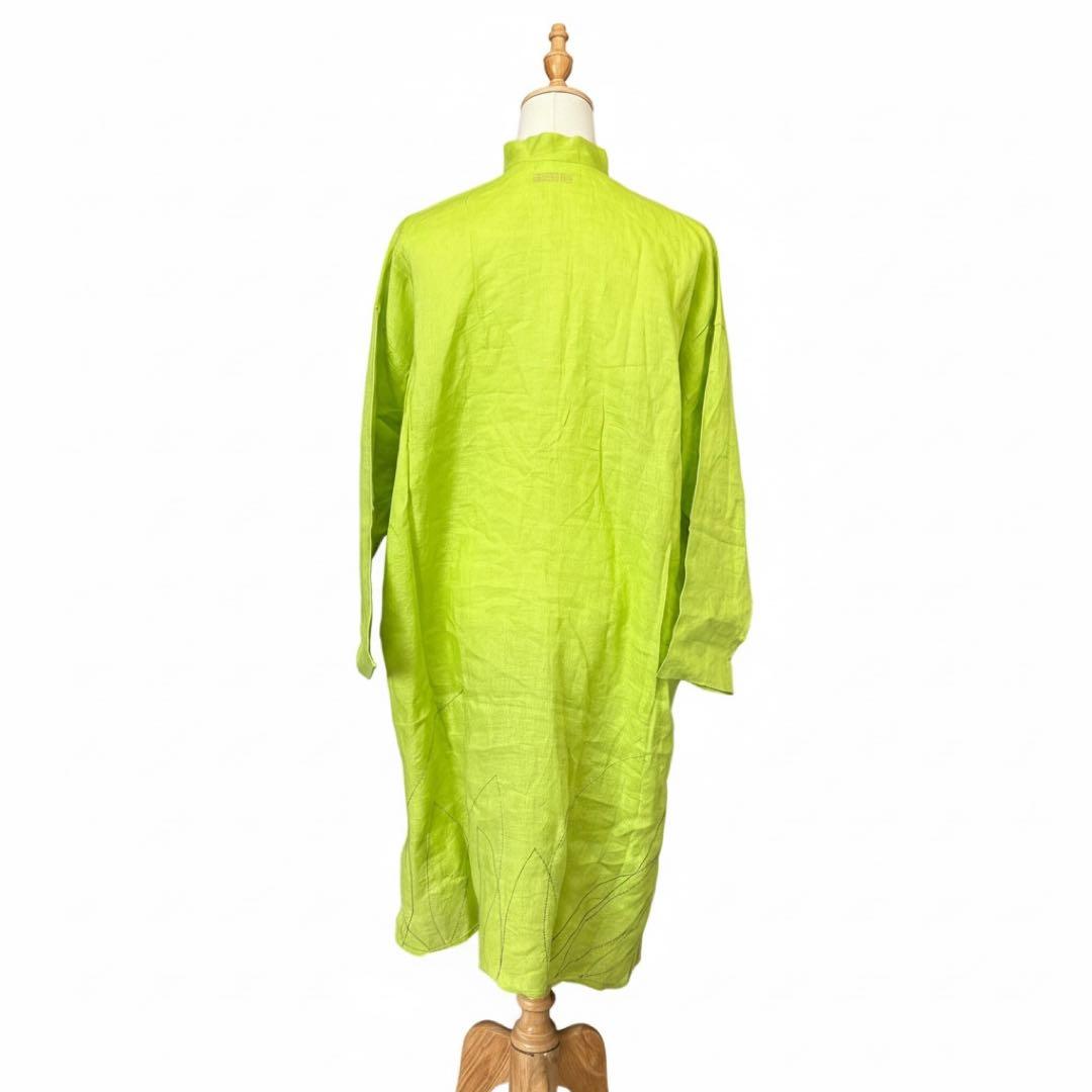 ヨーガンレール レッドレーベル リネン100% チュニックワンピース 刺繍