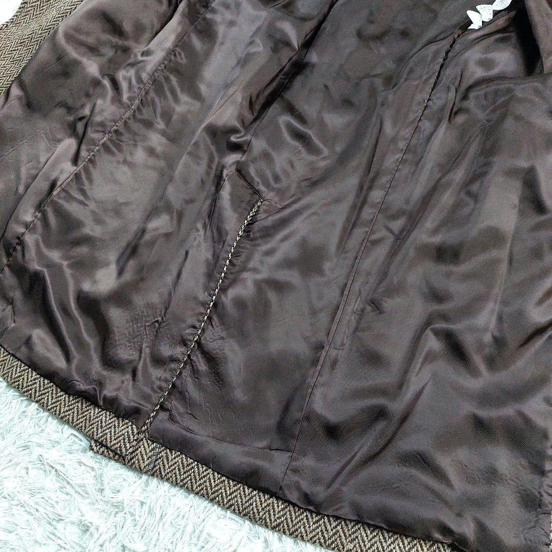 未使用級 ラルフローレン ツイード ヘリンボーン 肉厚ウール ダブル