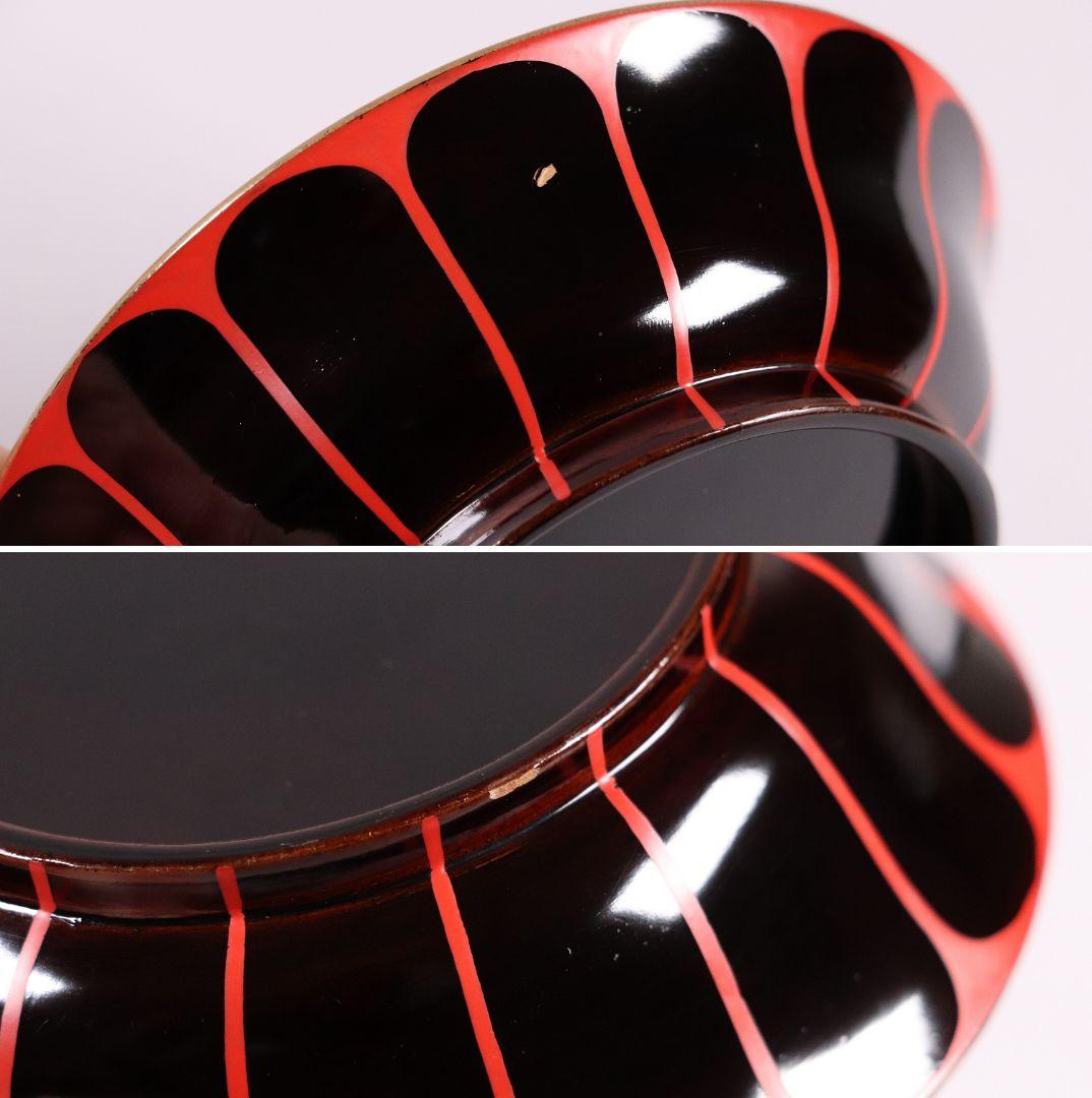 漆芸 木製漆器 菊花 蒔絵 黒塗 木皿 小皿 十六客 10.6cm【MA297】