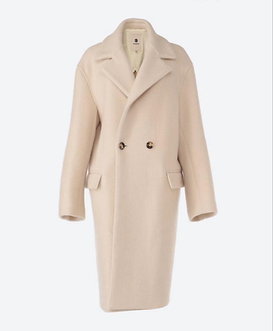 定価25.3万円☆BLAMINK ブラミンク ウールダブル2ボタンロングコート