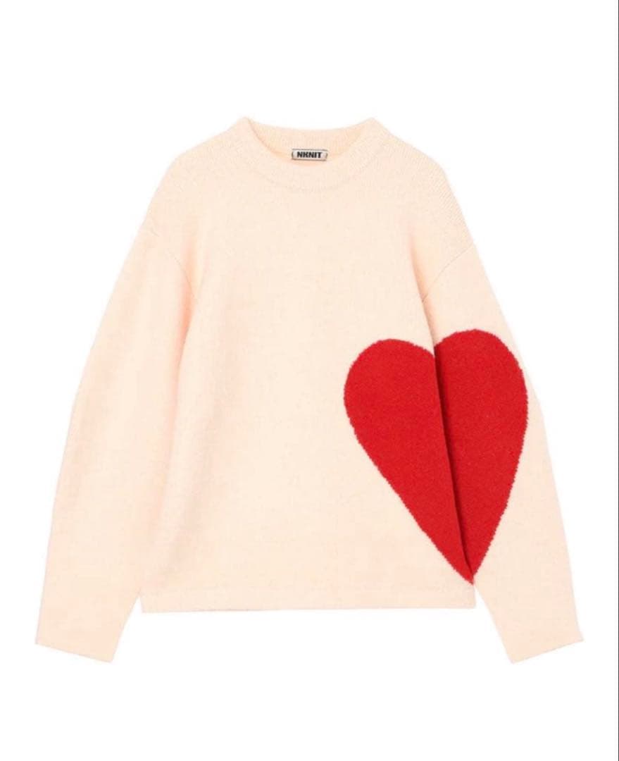 NKNIT ハート セーター　ニット NKNIT ハート クルーネック ニットの通販 by CYCLE HEARTS ラクマ店