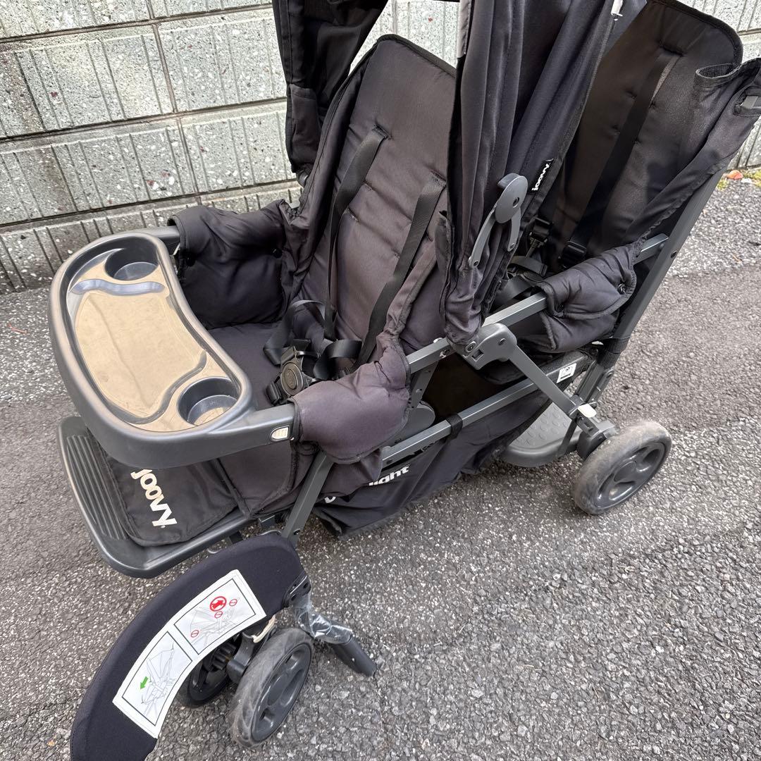 JOOVY 2人乗りベビーカー カブース ウルトラライト グラファイト