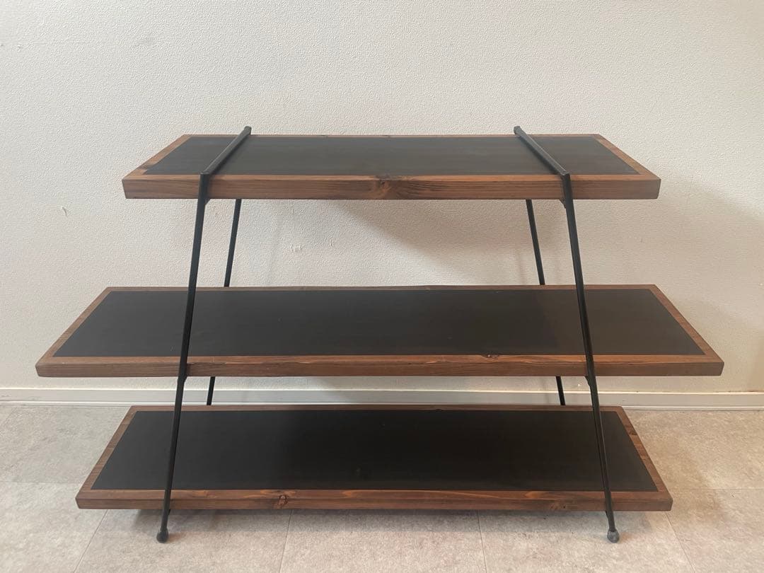 アイアンシェルフ ハシゴ3段 キャンプ アイアン家具 アウトドア ラック