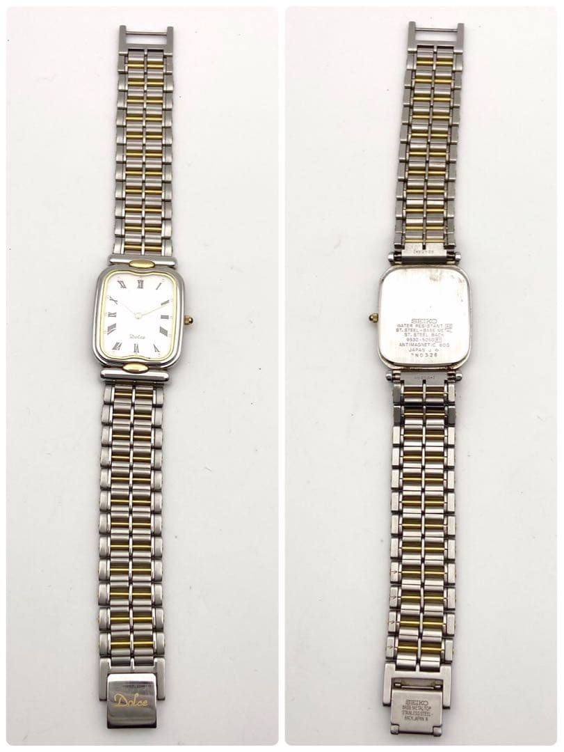 稼動品】SEIKO ドルチェ コンビ スクエア 腕時計 新品電池 - メルカリ