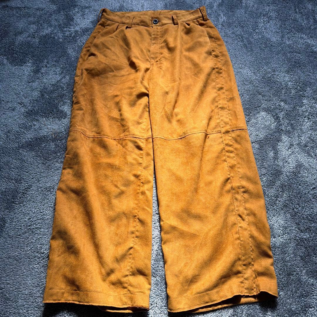 ANCELLM VEGAN LATHER SIDE LINE PANTS 2 - メルカリ