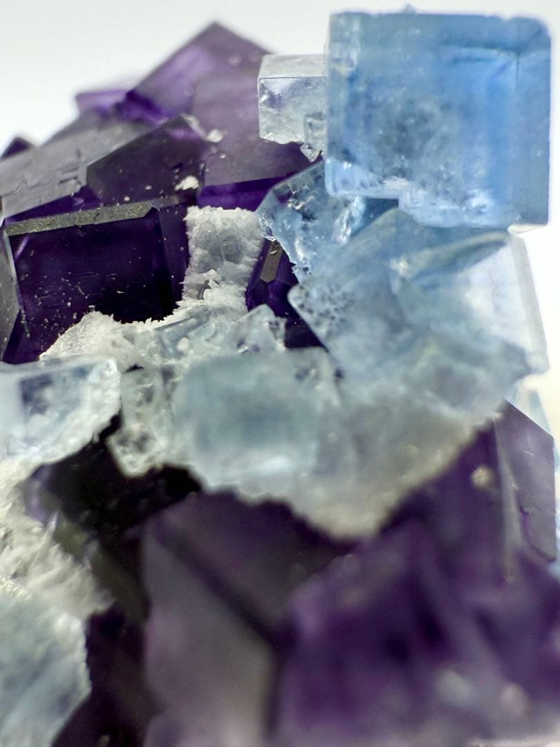 パープル ブルーフローライト 浙江省産 蛍石 原石 鉱物標本 天然石