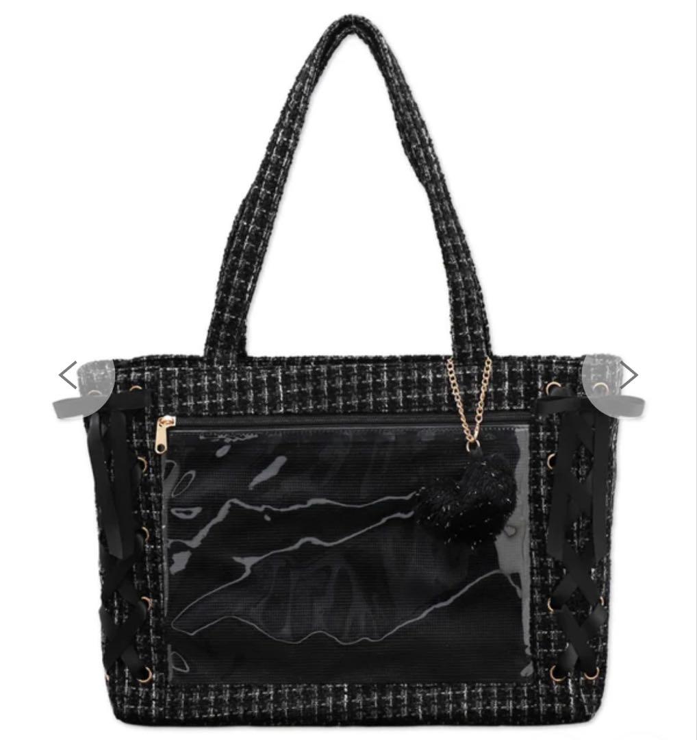 wego ツイードレースアップ痛バッグs ブラック ツイードレースアップ痛バッグS｜WEGO（ウィゴー） – WEGO ONLINE STORE