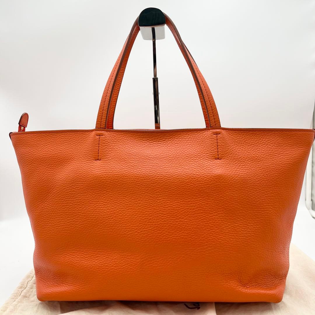 フェラガモ ガンチーニ A4◎ トートバッグ レザー オレンジ - メルカリ