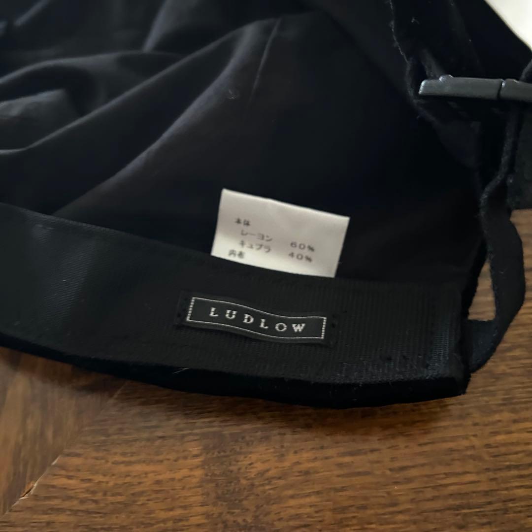 LUDLOW ラドロー♡ELLEショップ限定 ベルベットキャップ 黒 ニット