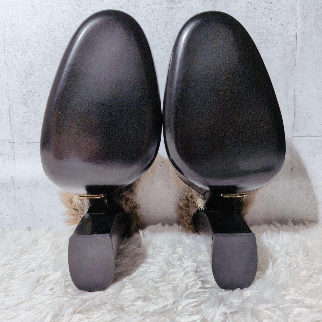 未使用級 箱付き】グッチ プリンスタウン チャンキーヒール ホース