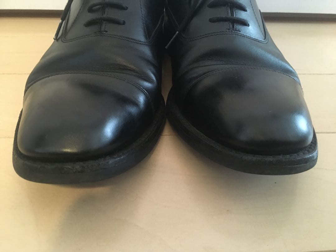 英国製紳士靴 ストレートチップ 黒 UK6.5F 25.5cm 冠婚葬祭ビジネス