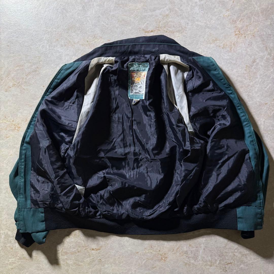Canyon Guideジップアップブルゾン古着ネイティブ柄グリーンブラックM
