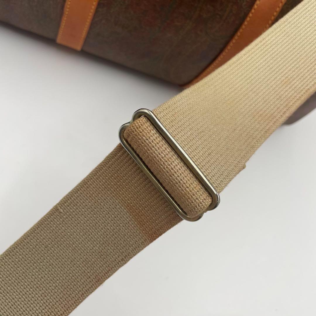 良品✨大容量 エトロ ボストン トラベルバッグ PVC×レザー ペイズリー