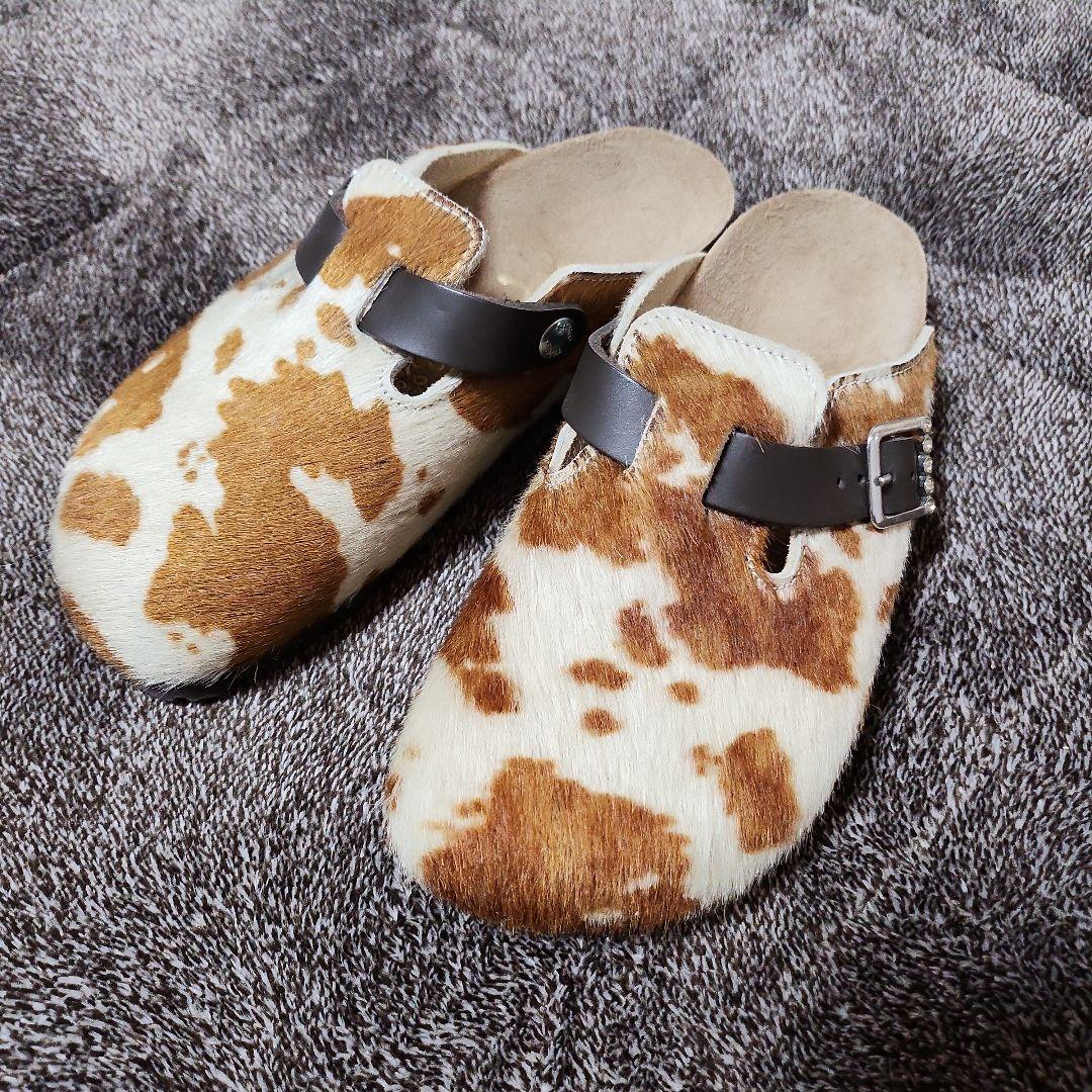 ビルケンシュトック サンダル ハラコ 牛柄 37 ボストン23cm - メルカリ