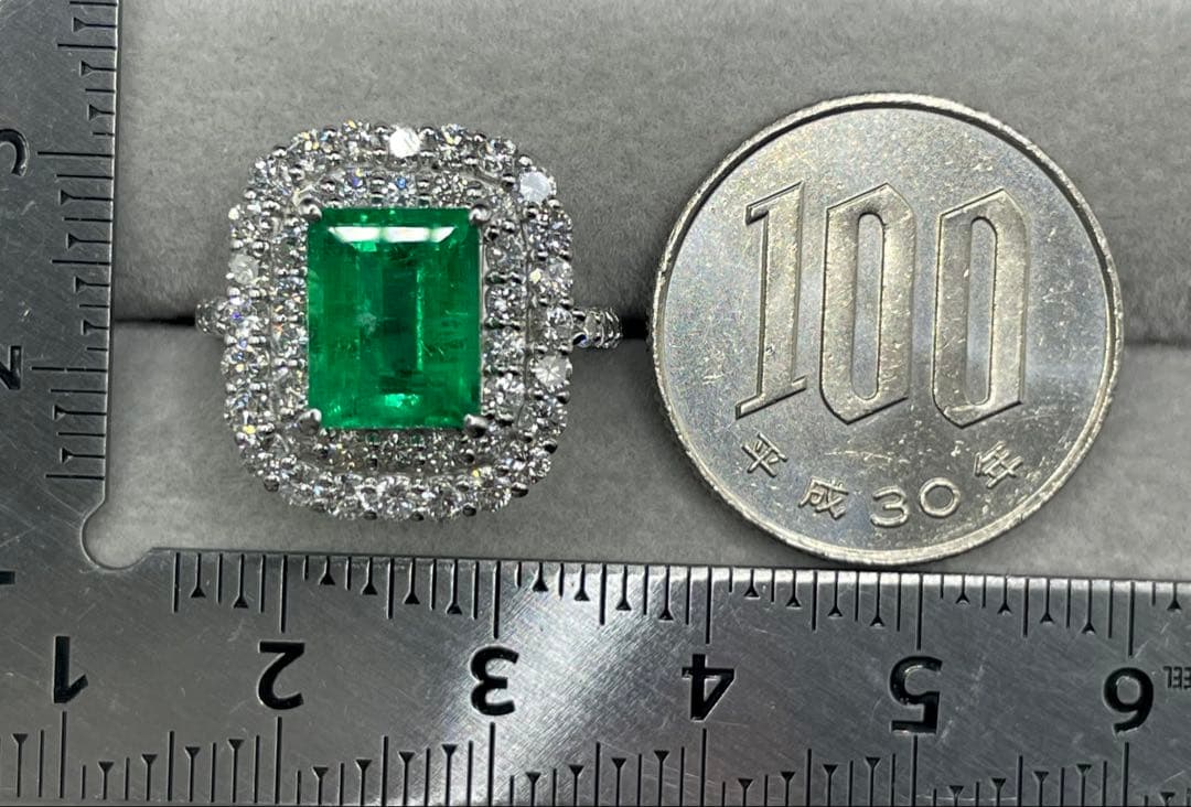 最終交渉可JA27☆最高級 コロンビア産 エメラルド2.57ct リング 鑑付