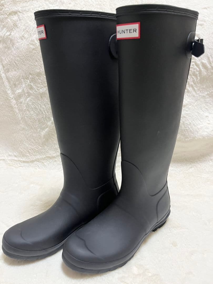 【美品✨】ハンターレインブーツ　25cm ブラック HUNTER（ハンター） 長靴 レインブーツ HUNTER ORIGINAL PLAY BOOT