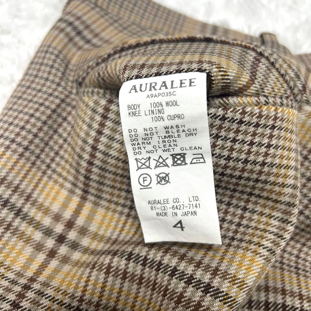 極美品✨AURALEE WOOL SERGE CHECK SLACKS サイズ4 - メルカリ