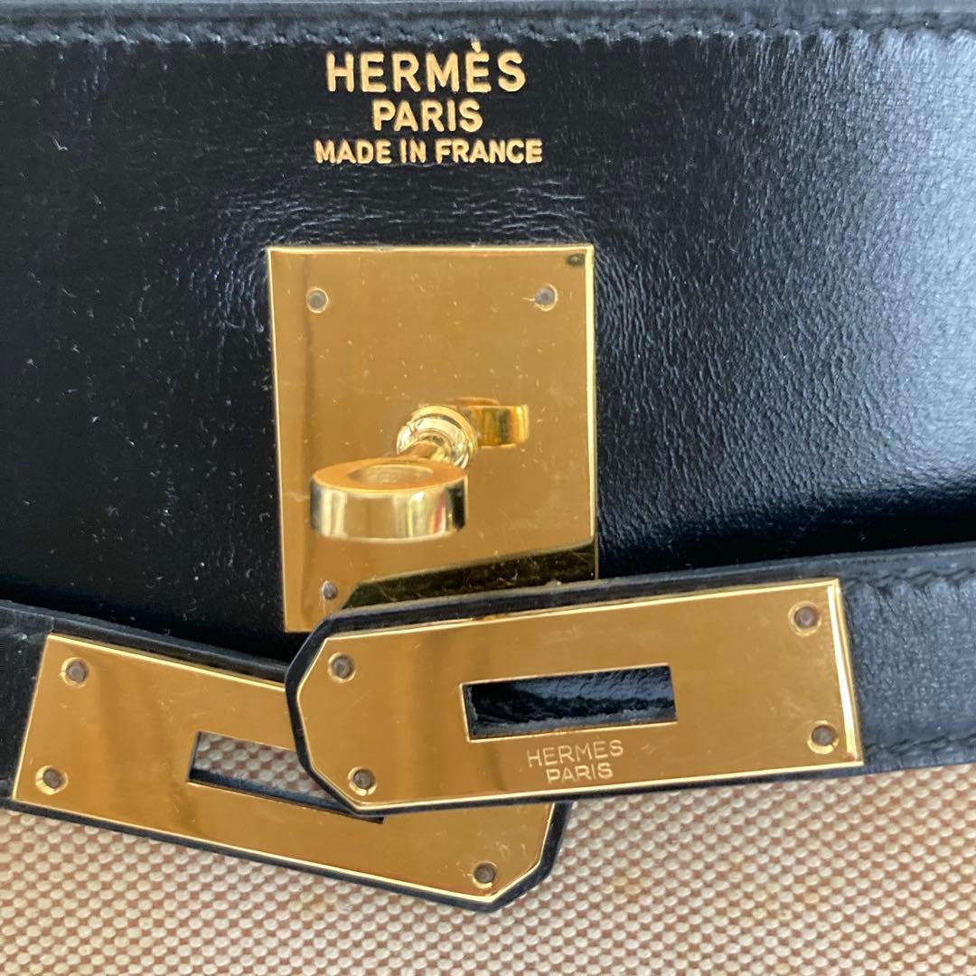 希少 エルメス ケリー 32 トワルアッシュ ブラック 〇F刻印 - メルカリ