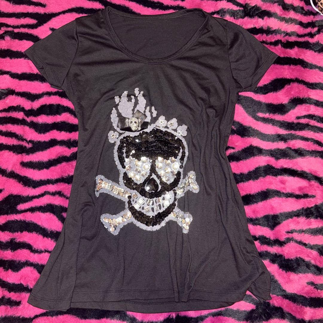 スカル ドクロ ストーン Tシャツ 平成ギャル 00s archive - メルカリ