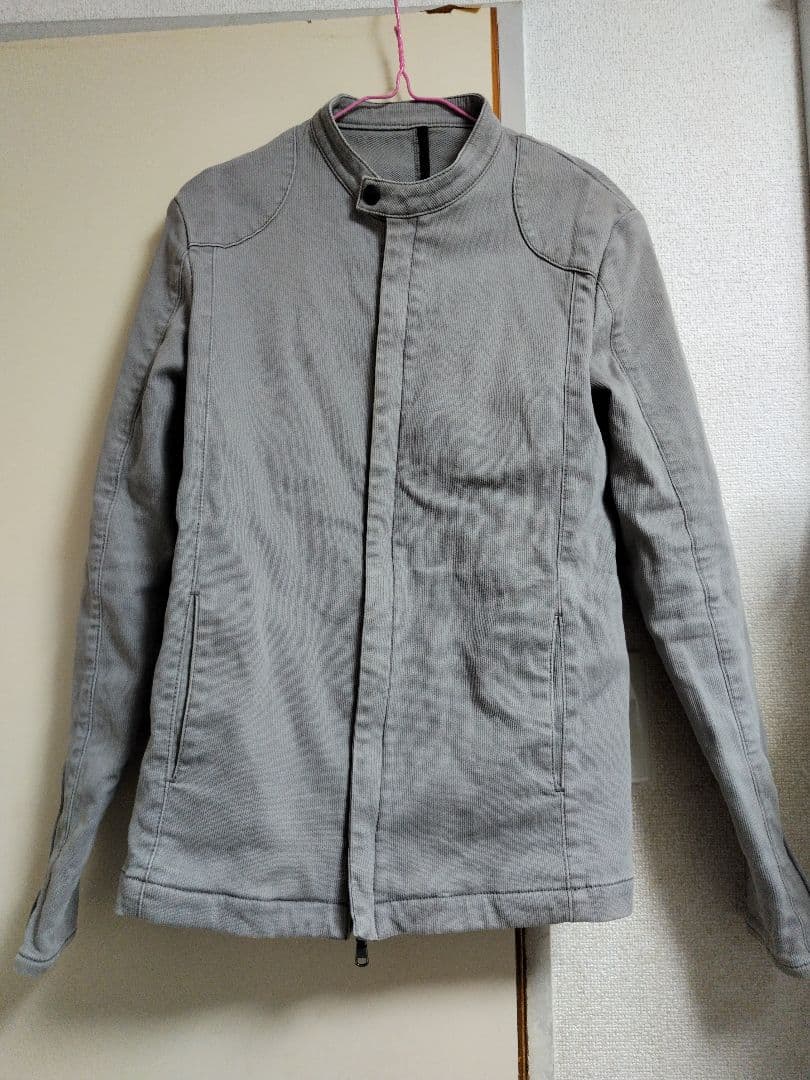 リップヴァンウィンクル ノーカラージャケット グレー L相当 日本製