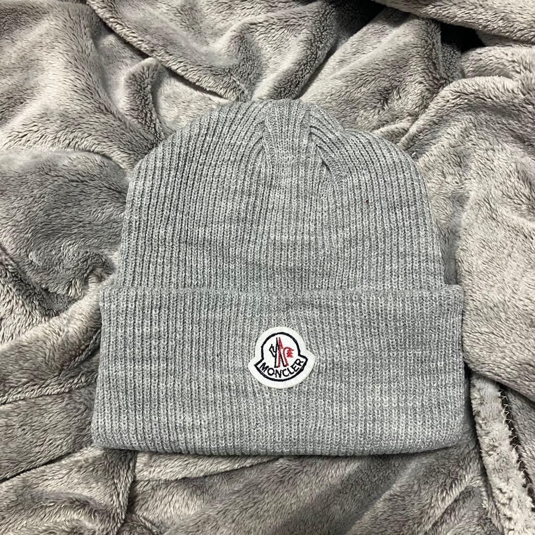 MONCLER モンクレール グレー ニット帽 レディース メンズ フリー