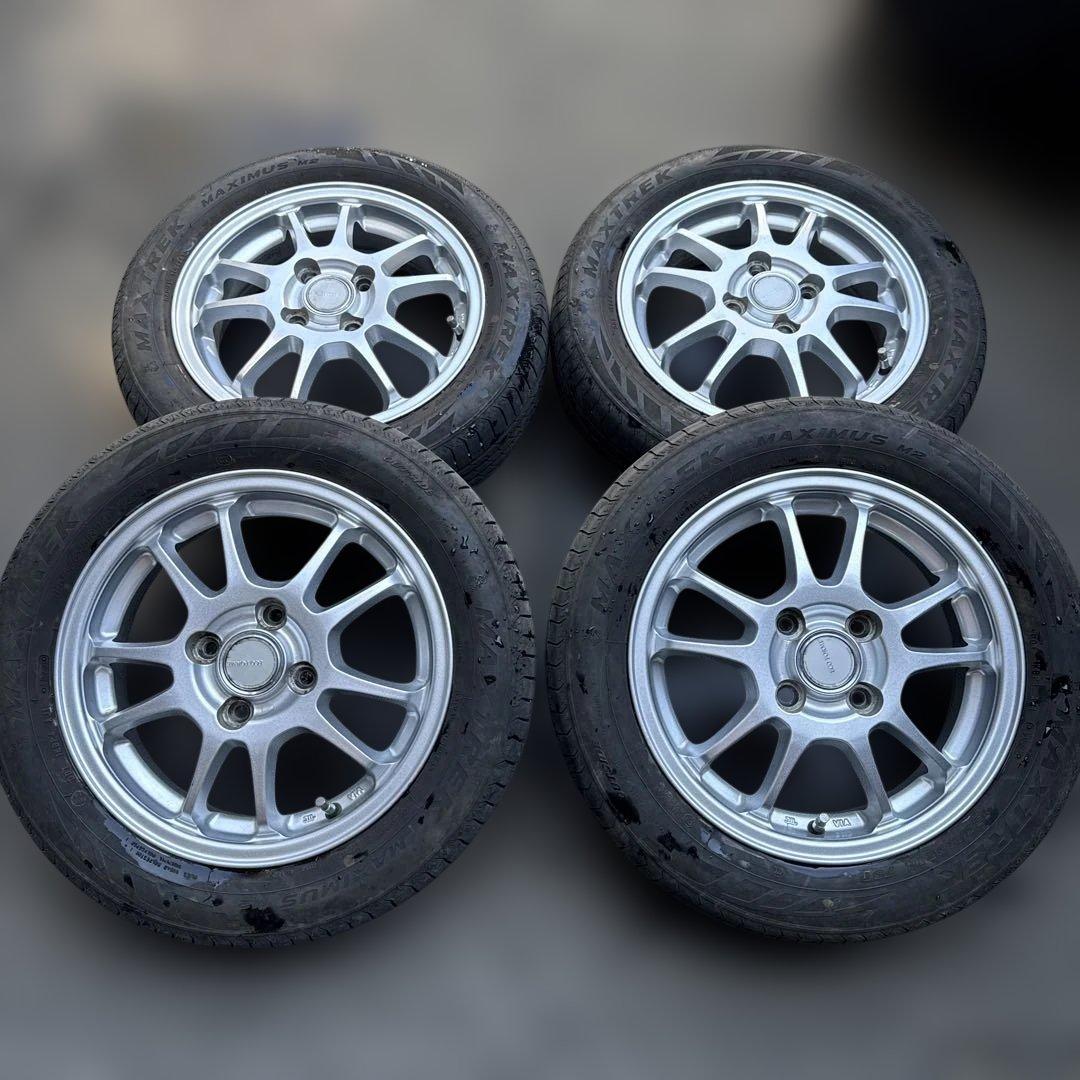 サマータイヤ バリ溝 155/65R14 ホイールセット （A0414）