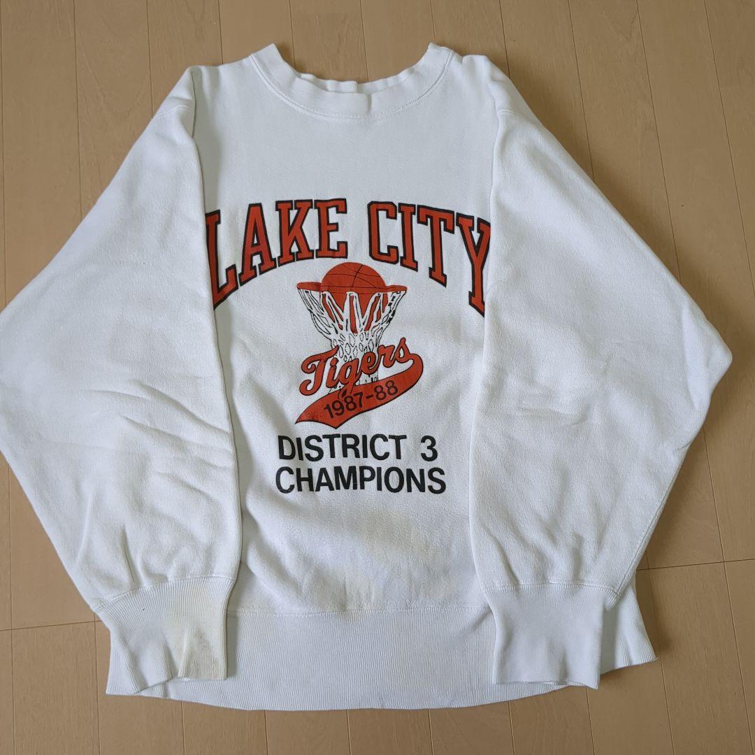 た*つ様 【80s トリコタグ】希少ホワイト×両面6段ラバープリント