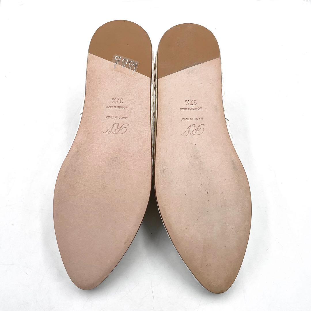 《未使用品》 ロジェヴィヴィエ ミュール ビジュ バックル ホワイト 37