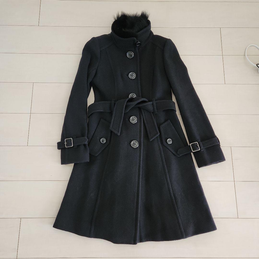 BURBERRY ブルーレーベル ブラック ロングコート レディース