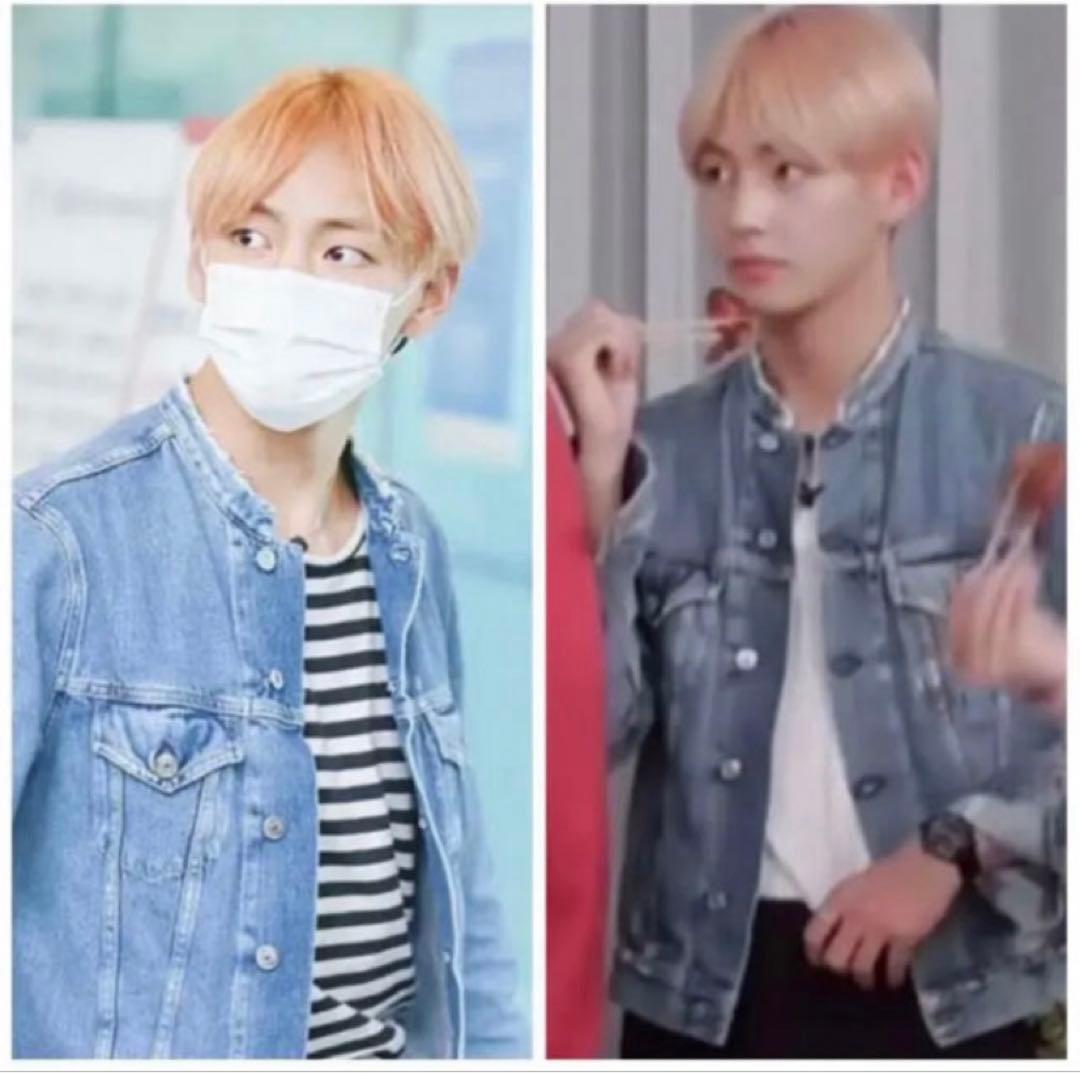 Acne studious】BTSテテ着用 ノーカラーデニムジャケット - メルカリ