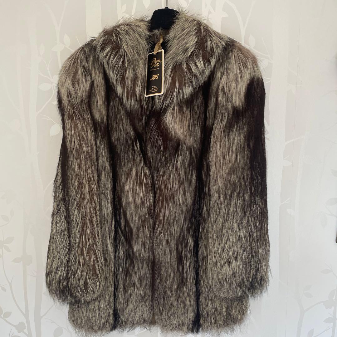シルバーフォックス 毛皮コート 定価385万円最高級SAGA FOX ROYAL