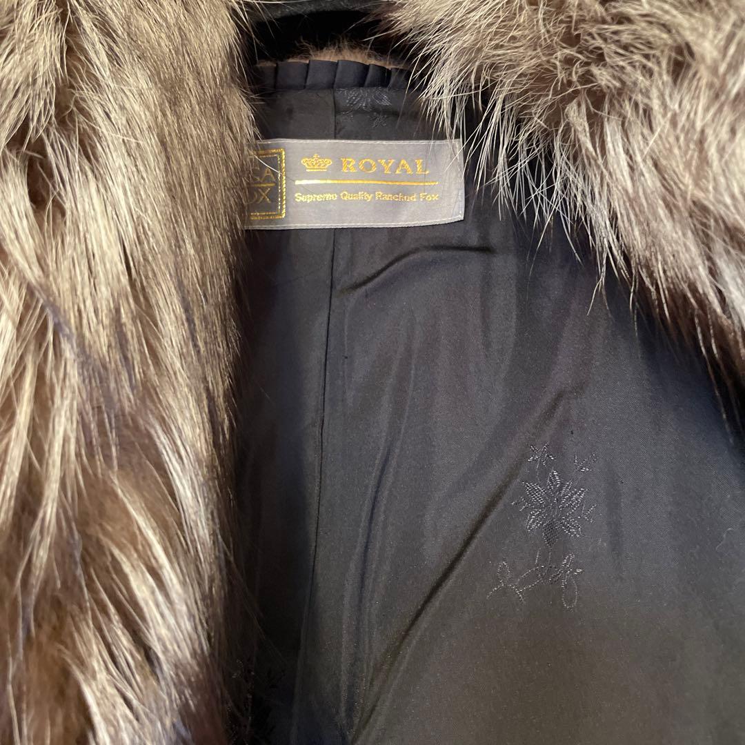 シルバーフォックス 毛皮コート 定価385万円最高級SAGA FOX ROYAL