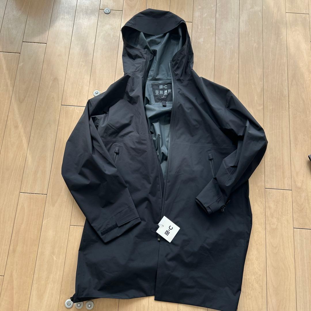 2026年新作UNIQLO C ブロックテックコート Mサイズ 黒 - メルカリ