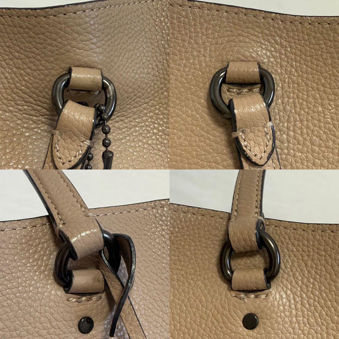 美品】コーチ 3460 タイラー キャリーオール トートバッグ レザー A4可