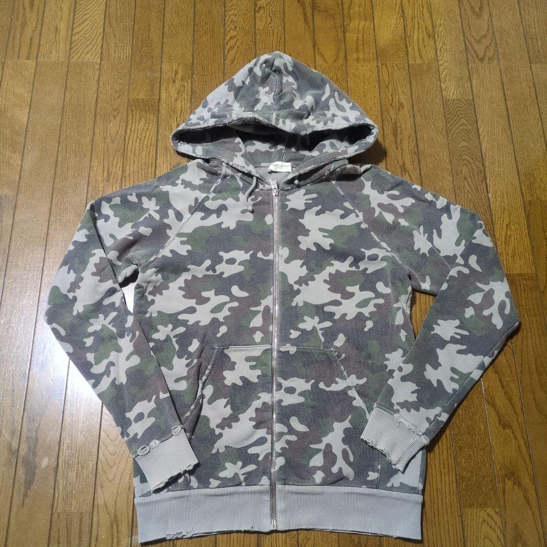 SAINT LAURENT PARIS ジップパーカー ダメージ ヴィンテージ ELLUV パーカー 「ELLUV/エルヴ」ヴィンテージフェード＆ダメージ加工