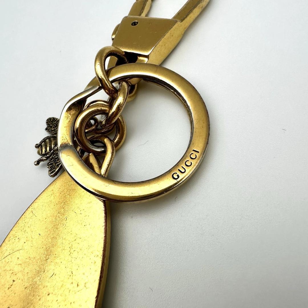 希少】グッチ ロケット蜂 ビー GGスプリーム キャンバス キーリング