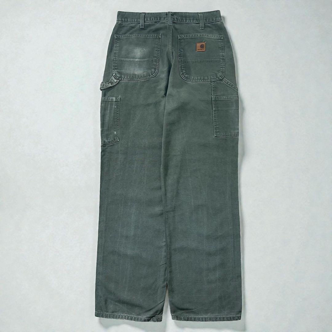 希少 MOS カーハート B11 モスグリーン W32 ダック ペインターパンツ