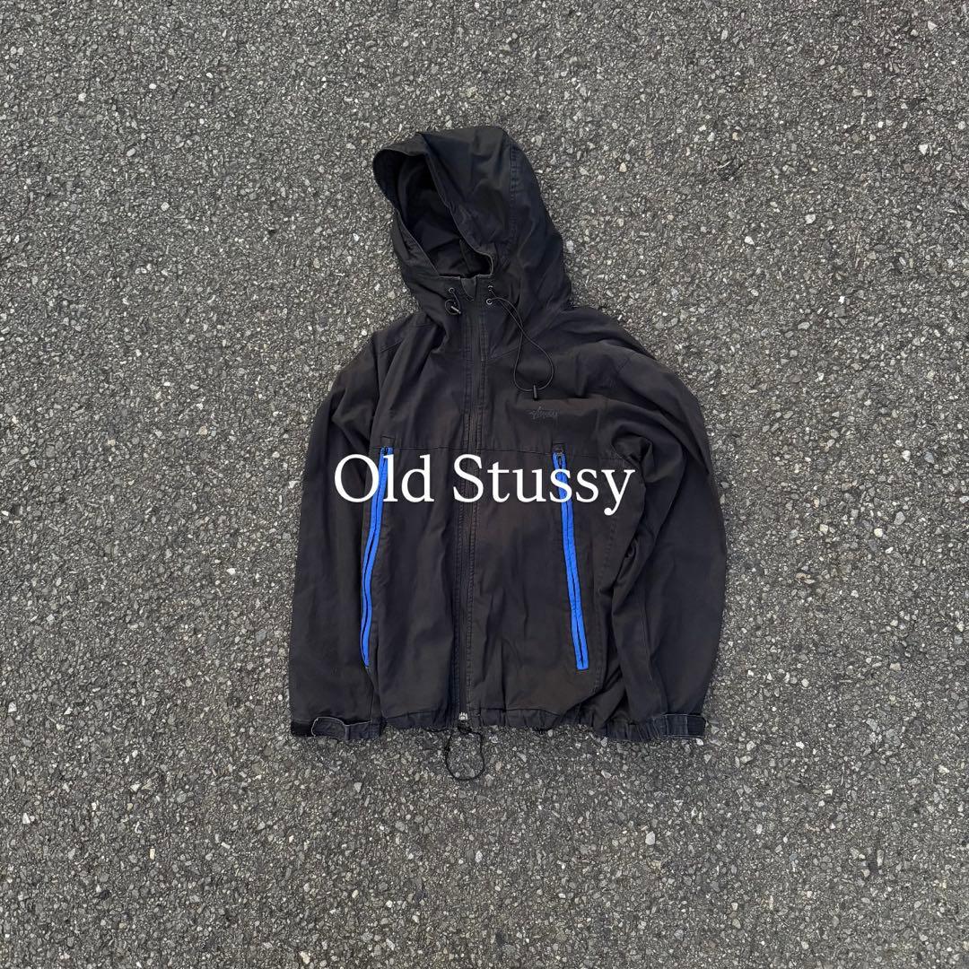 希少❗️】テック系 90s old stussy マウンテンパーカー 黒 M - メルカリ