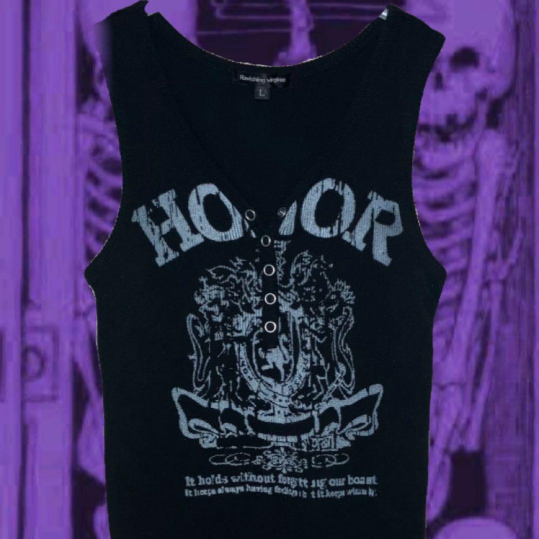 タンクトップ 平成 ギャル ギャル男 パンク y2k 黒 Lサイズ - メルカリ