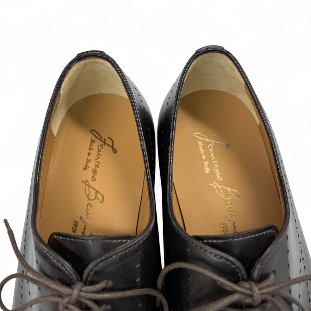 新品級 フランチェスコベニーニョ ホールカット 黒茶パティーヌ 7 25.5cm