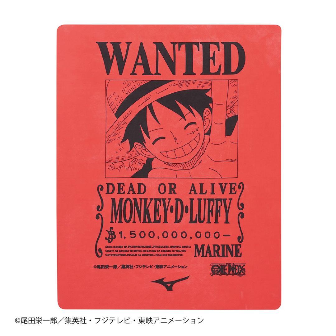 ONE PIECEミズノコラボ スイムタオル(吸水タオル)手配書ルフィ - メルカリ