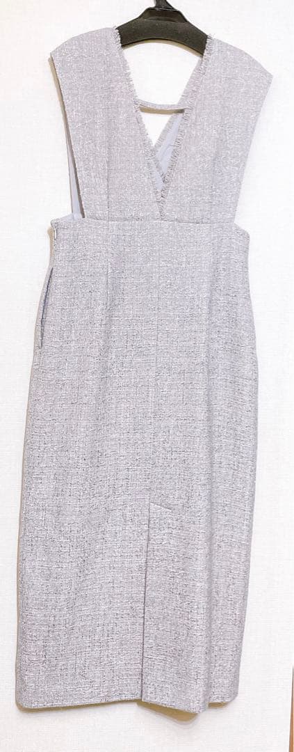 新品♪アプワイザーリッシェ ラップツイードジャンスカ ライトグレー